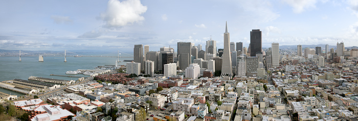 San Francisco skyline done with Photoshop CS5